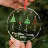 Personalized Glass Ornament – Christmas Gift For Family – Joy Around Our Tree