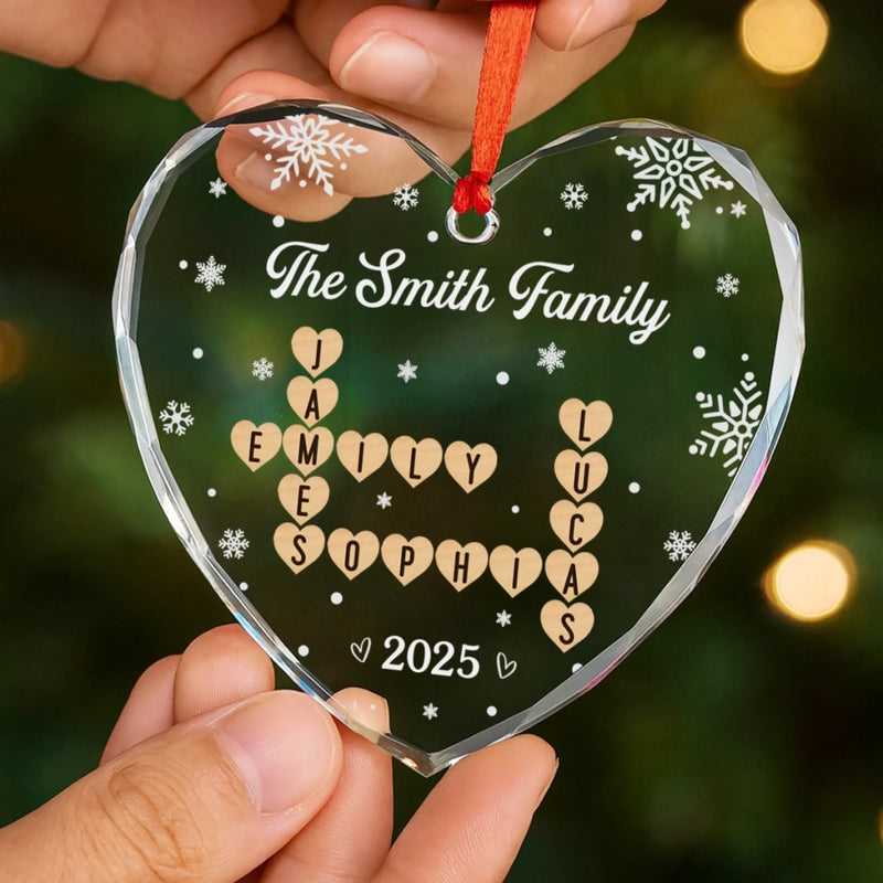 Personalized Glass Ornament – Christmas Gift For Family – Where Hearts Feel At Home