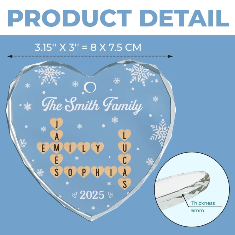 Personalized Glass Ornament – Christmas Gift For Family – Where Hearts Feel At Home