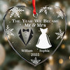 Personalized Glass Ornament – Christmas, Anniversary Gift For Couple – Started With A Yes, Now It’s Us