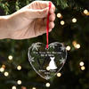 Personalized Glass Ornament – Christmas, Anniversary Gift For Couple – Started With A Yes, Now It’s Us