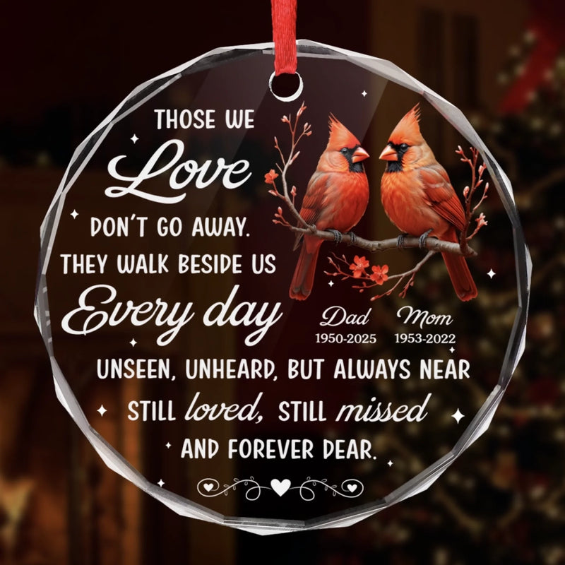 Personalized Glass Ornament – Sympathy Gift For Family – Heaven Is Not Far