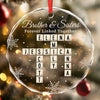 Personalized Glass Ornament – Christmas Gift For Brother, Sister – Forever Linked, Always Aligned