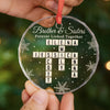 Personalized Glass Ornament – Christmas Gift For Brother, Sister – Forever Linked, Always Aligned