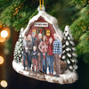 Personalized Photo Acrylic Ornament – Christmas Gift For Family – Love Warms Every Christmas Night