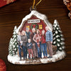 Personalized Photo Acrylic Ornament – Christmas Gift For Family – Love Warms Every Christmas Night