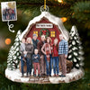 Personalized Photo Acrylic Ornament – Christmas Gift For Family – Love Warms Every Christmas Night