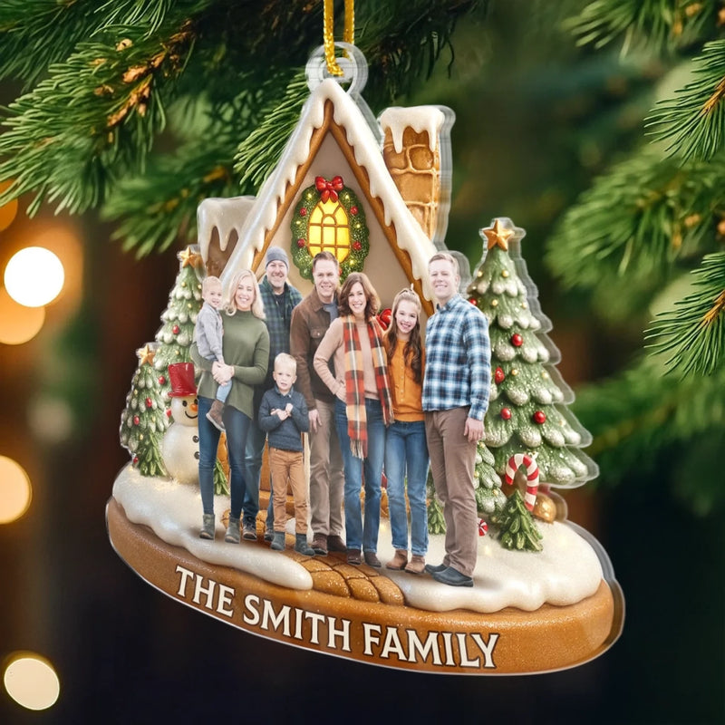 Personalized Photo Acrylic Ornament – Christmas Gift For Family – Christmas Sparkles With Love At Home
