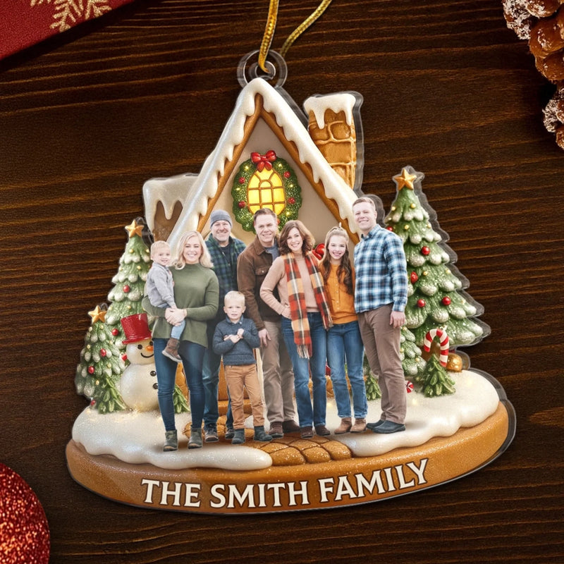 Personalized Photo Acrylic Ornament – Christmas Gift For Family – Christmas Sparkles With Love At Home