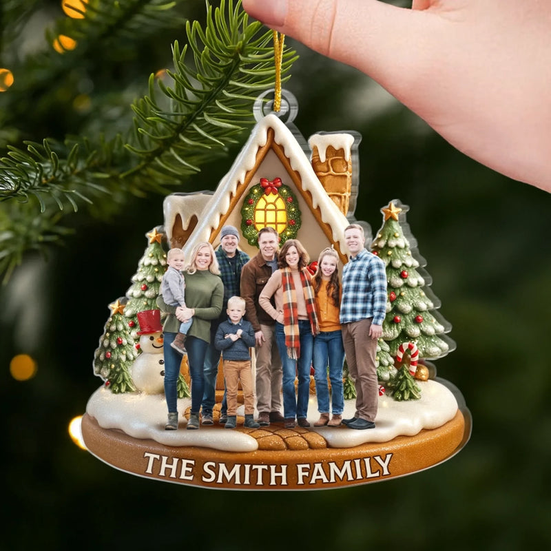 Personalized Photo Acrylic Ornament – Christmas Gift For Family – Christmas Sparkles With Love At Home