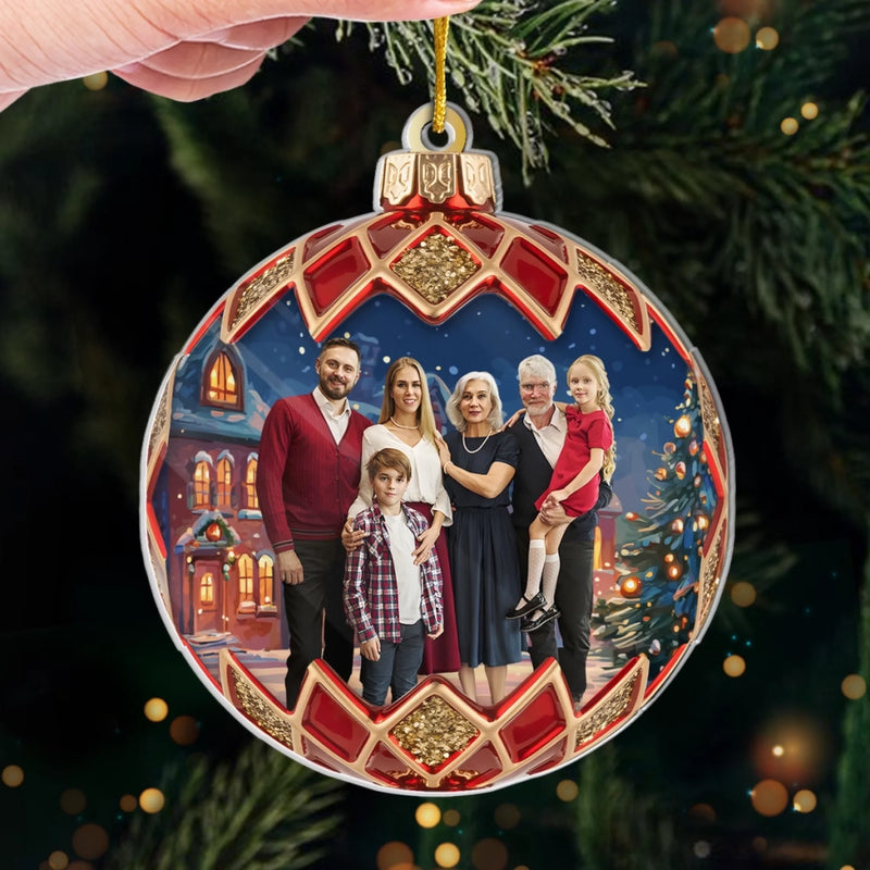 Personalized Photo Acrylic Ornament – Christmas Gift For Family – Always Close at Heart