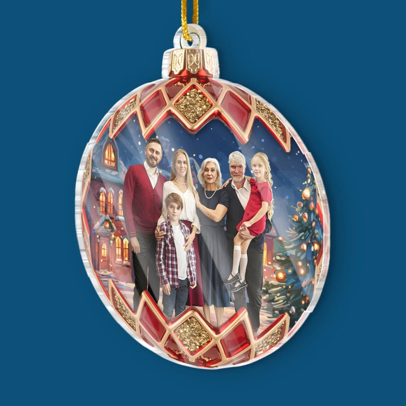 Personalized Photo Acrylic Ornament – Christmas Gift For Family – Always Close at Heart