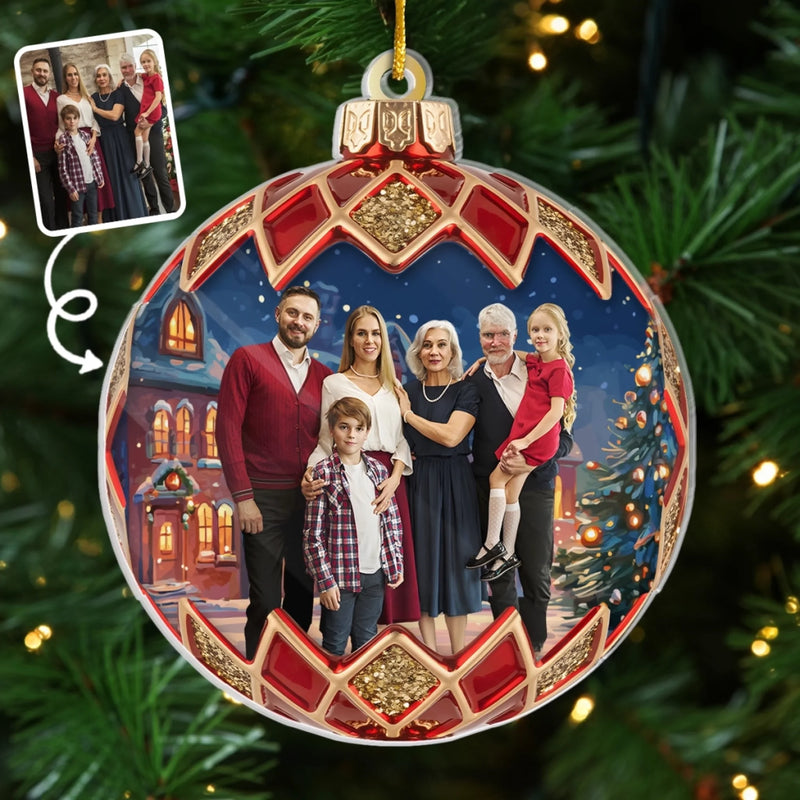 Personalized Photo Acrylic Ornament – Christmas Gift For Family – Always Close at Heart