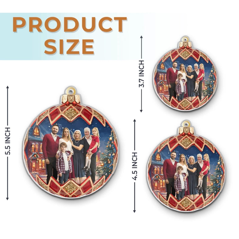 Personalized Photo Acrylic Ornament – Christmas Gift For Family – Always Close at Heart