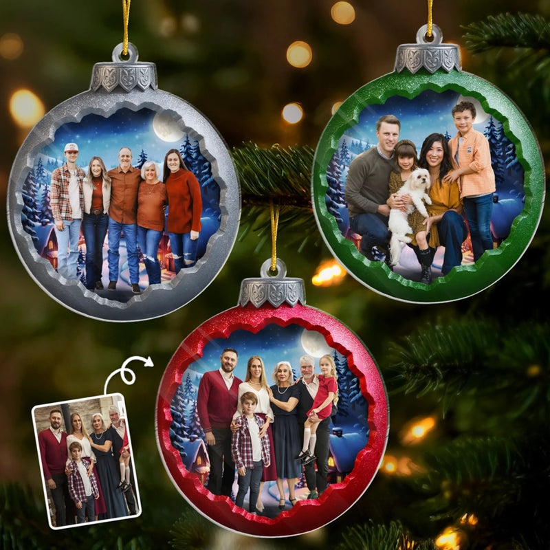 Personalized Photo Acrylic Ornament – Christmas Gift For Family – Together This Christmas