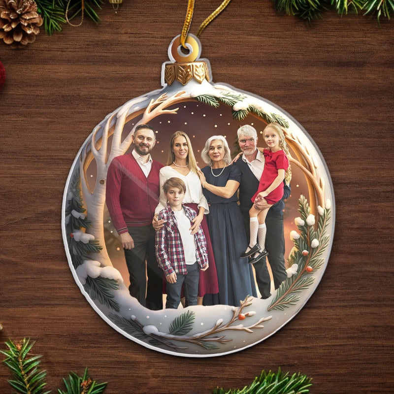 Personalized Photo Acrylic Ornament – Christmas Gift For Family – Family Makes Christmas Magical