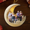 Personalized Photo Acrylic Ornament – Christmas Gift For Family – Love You To The Moon