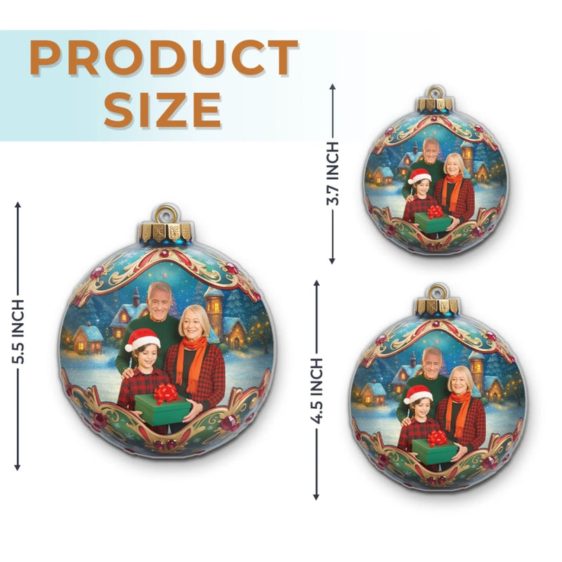 Personalized Photo Acrylic Ornament – Christmas Gift For Family – Together Is Our Tradition