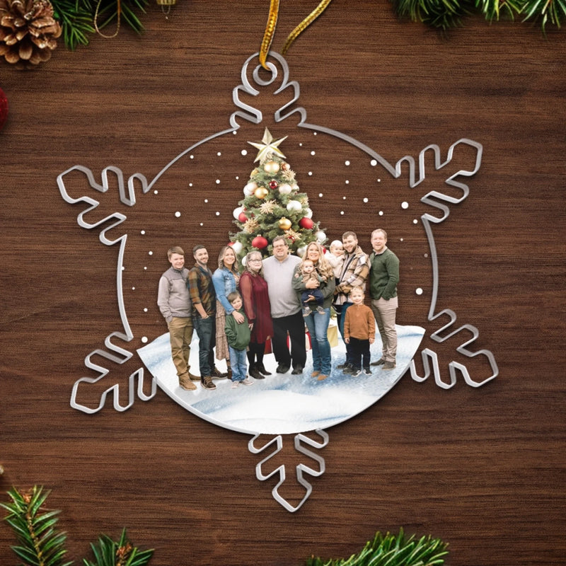 Personalized Photo Acrylic Ornament – Christmas Gift For Family – Memories Made Together, Kept Forever