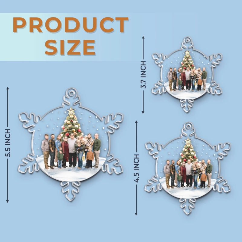 Personalized Photo Acrylic Ornament – Christmas Gift For Family – Memories Made Together, Kept Forever
