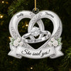 Personalized Acrylic Ornament – Christmas, Anniversary Gift For Couple – Our Forever Begins