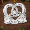 Personalized Acrylic Ornament – Christmas, Anniversary Gift For Couple – Our Forever Begins