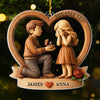Personalized Acrylic Ornament – Christmas, Anniversary Gift For Couple – Forever Starts Here
