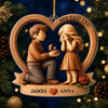 Personalized Acrylic Ornament – Christmas, Anniversary Gift For Couple – Forever Starts Here