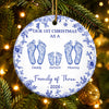Personalized Ceramic Ornament - Christmas Gift For Family, Mom, Dad - Love Wrapped In Christmas Joy