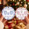 Personalized Ceramic Ornament - Christmas Gift For Family, Mom, Dad - Love Wrapped In Christmas Joy