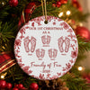 Personalized Ceramic Ornament - Christmas Gift For Family, Mom, Dad - Love Wrapped In Christmas Joy