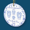 Personalized Ceramic Ornament - Christmas Gift For Family, Mom, Dad - Love Wrapped In Christmas Joy