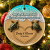Personalized Ceramic Ornament – Christmas, Anniversary Gift For Couple – The Day I Met You