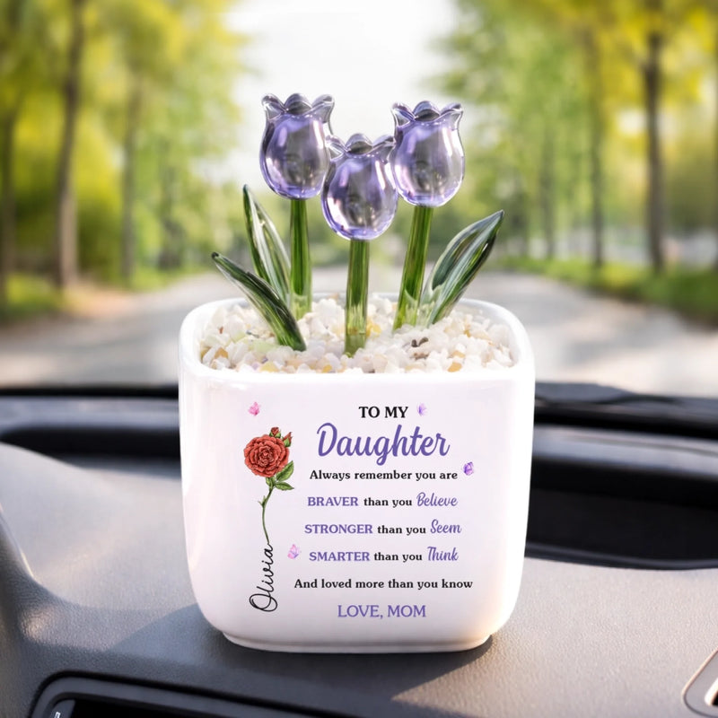 Personalized Glass Everlasting Tulips – Gift For Daughter - You Are Loved Beyond Words