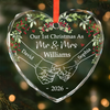 Personalized Glass Ornament – Christmas, Anniversary Gift For Couple, Newlyweds – The First Of Many