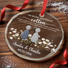 Personalized Glass Ornament – Christmas, Anniversary Gift For Couple – Forever Yours, Forever Mine