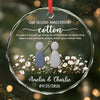 Personalized Glass Ornament – Christmas, Anniversary Gift For Couple – Forever Yours, Forever Mine