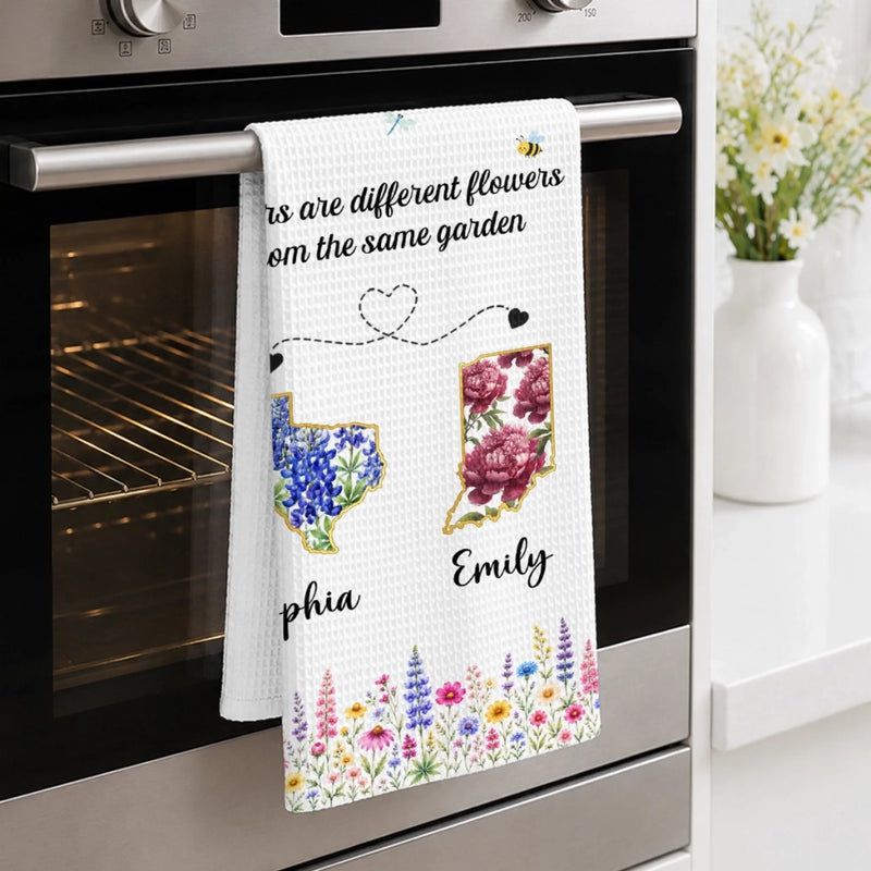 Personalized Kitchen Towel – Gift For Sister, Bestie, Best Friend – Seasoned With Love