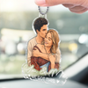 Personalized Photo Acrylic Car Ornament – Anniversary Gift For Couple - Drive Safe I Love You