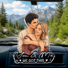 Personalized Photo Acrylic Car Ornament – Anniversary Gift For Couple - Drive Safe I Love You