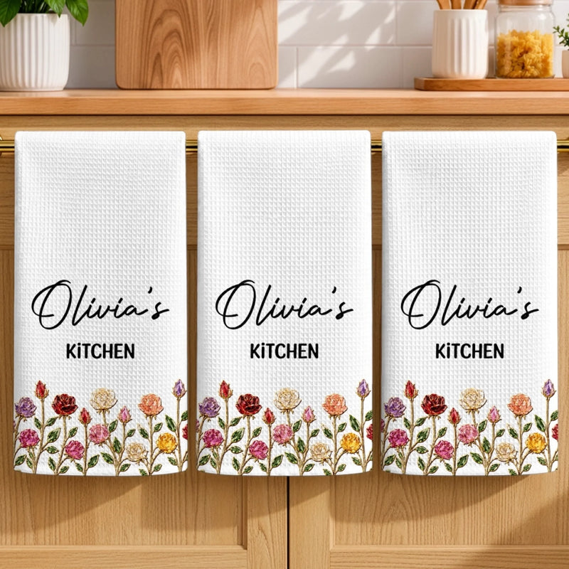 Personalized Kitchen Towel – Gift For Sister, Bestie, Best Friend – Flour Power Sisters
