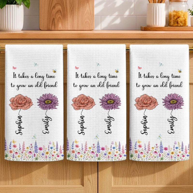 Personalized Kitchen Towel – Gift For Sister, Bestie, Best Friend – Kitchen Happy Place