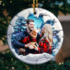 Personalized Photo Ceramic Ornament - Christmas, Anniversary Gift For Couple, Pet Lovers - Together Is The Best Gift Of All