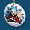 Personalized Photo Ceramic Ornament - Christmas, Anniversary Gift For Couple, Pet Lovers - Together Is The Best Gift Of All