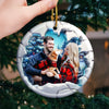 Personalized Photo Ceramic Ornament - Christmas, Anniversary Gift For Couple, Pet Lovers - Together Is The Best Gift Of All