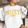 Personalized Sweatshirt With Design On Sleeve - Anniversary Gift For Couple, Newlyweds - Heart To Heart