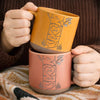 Personalized Pottery Mug - Anniversary Gift For Couple - Love Grows Here