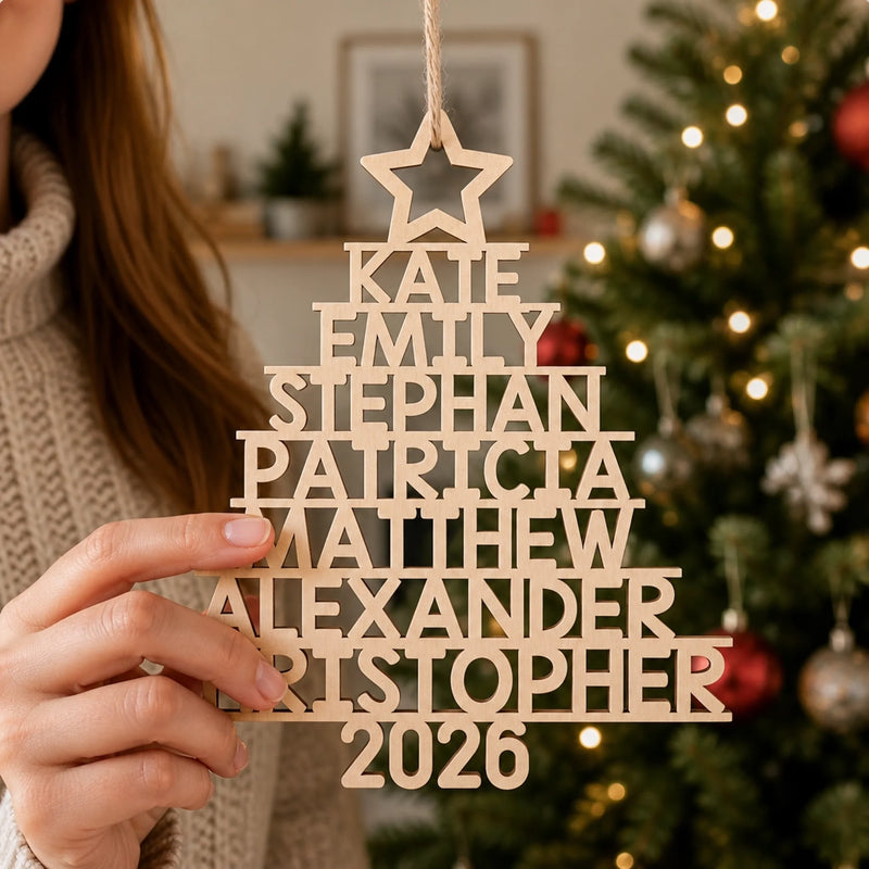 Personalized Wood Ornament – Christmas Gift For Family – Family Christmas Tree