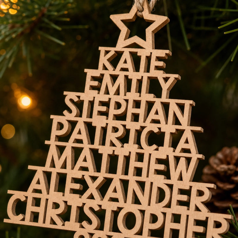 Personalized Wood Ornament – Christmas Gift For Family – Family Christmas Tree