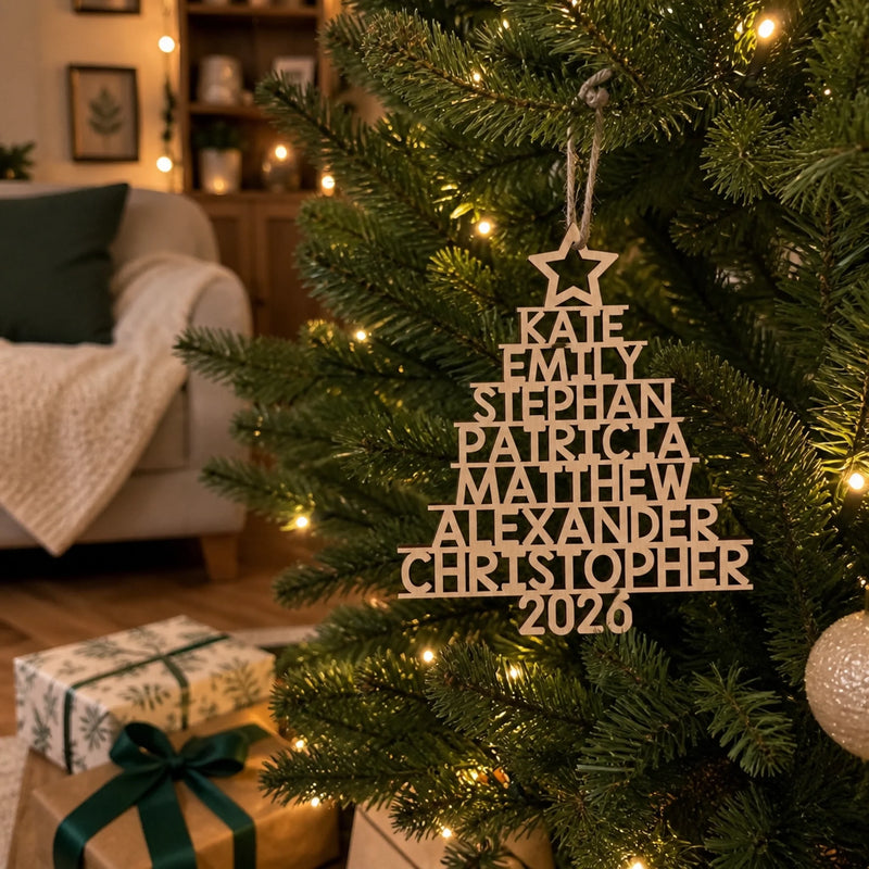 Personalized Wood Ornament – Christmas Gift For Family – Family Christmas Tree